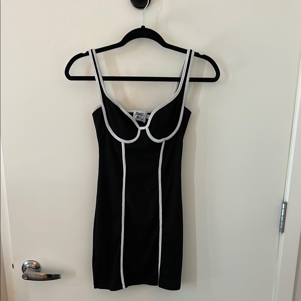 Princess Polly - Black and White Trim Dress - US 4